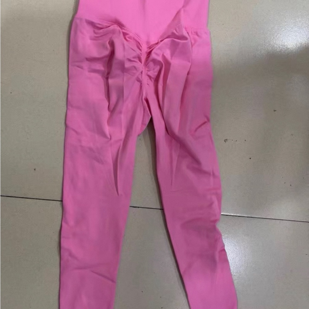 Bright Pink High-Waist Leggings